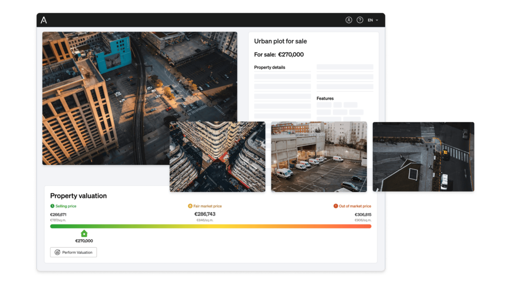 Find a fair market value and comparable plots with the AI-based Property Valuations tool.