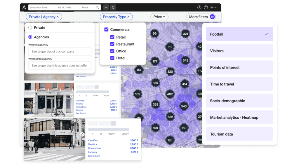 CASAFARI for Business Expansion delivers detailed reports powered by complete property data and advanced location intelligence